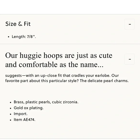 J. Crew NEW Pearl Charm Huggie Hoops in Moaco Blue Style AE474 - Picture 4 of 4